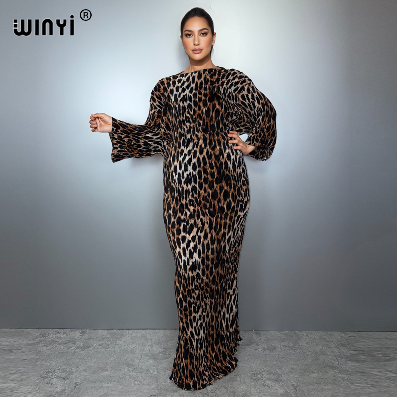 Boho Summer Beach Maxi Dress - WINYI été plissé élastique robe ample