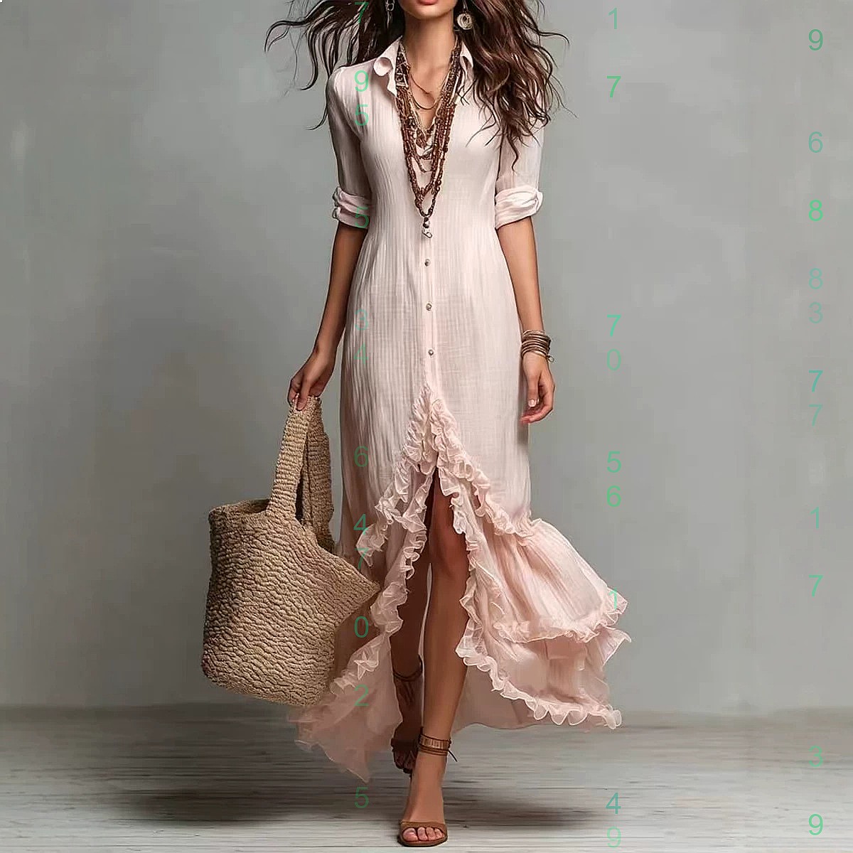 Casual Loose Linen Shirt Dress - Robe chemise en coton et lin