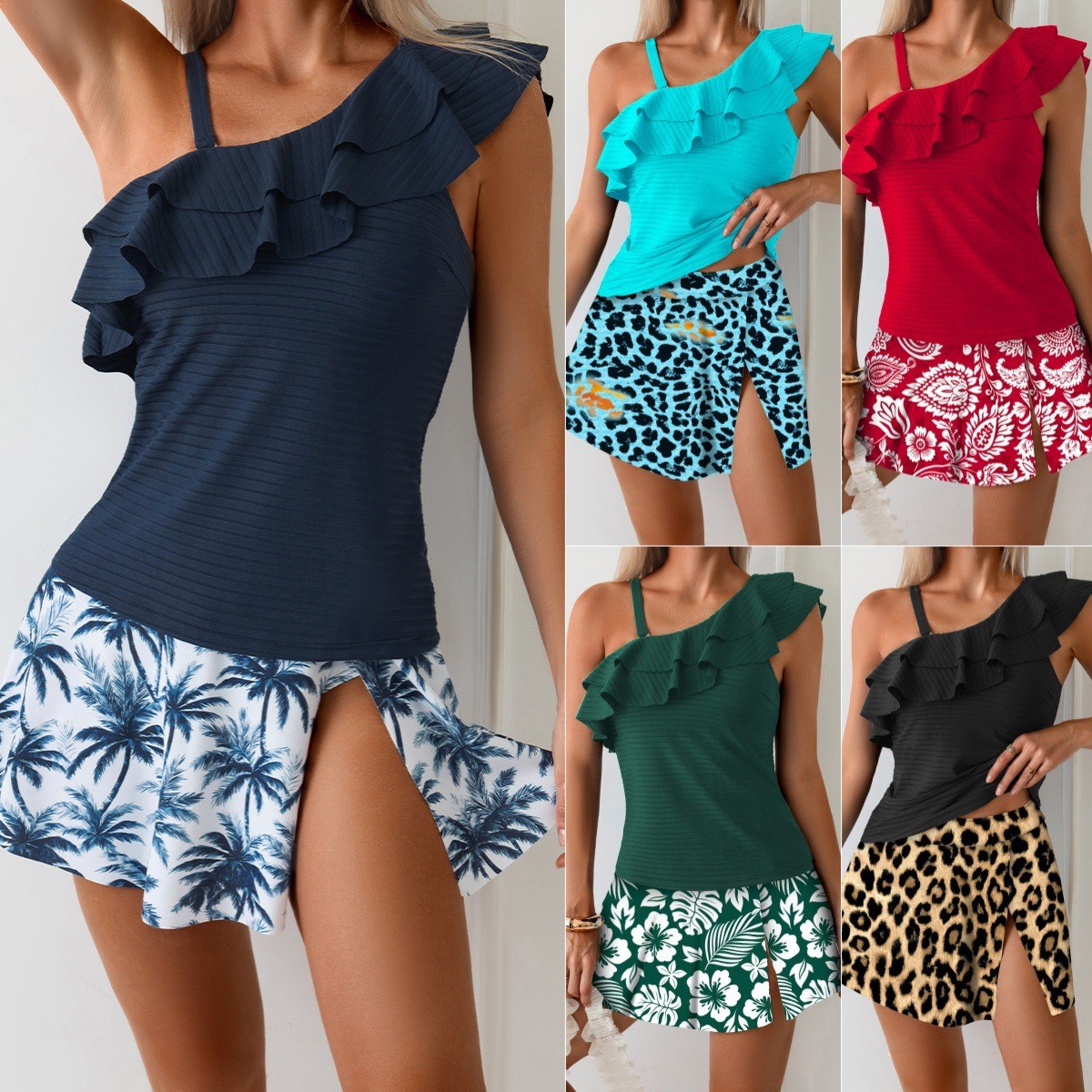 Skirts - Maillot de bain tankini pour femme,