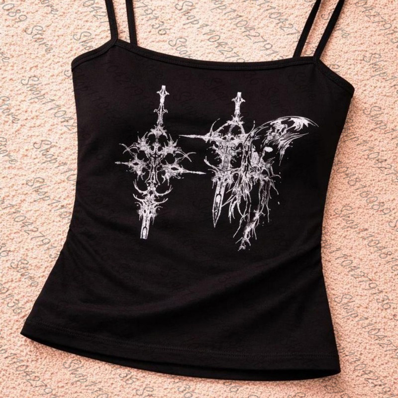 Débardeur Corset Gothique pour - Y2K Graphic Baby Tee Crop avis et prix