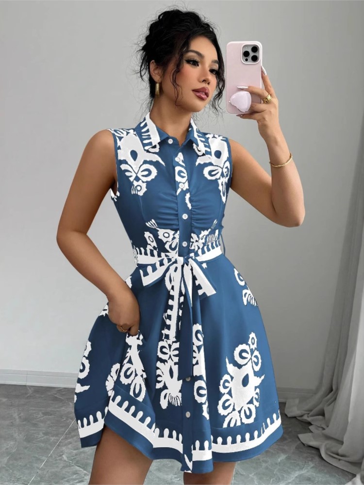 Robe d'été décontractée pour f - French Vintage Floral Midi Dress avis et prix