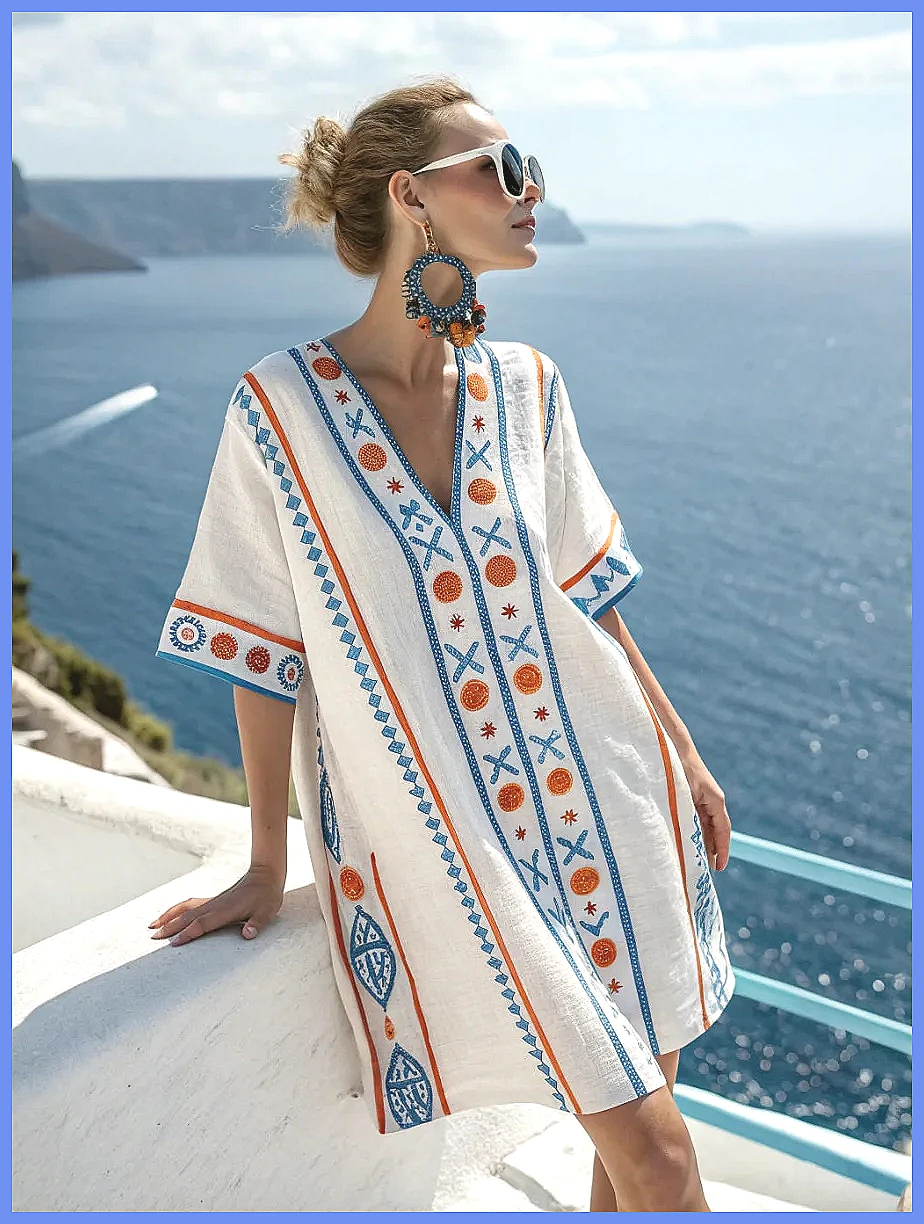 Robe de plage ample à imprimé  - Dresses avis et prix