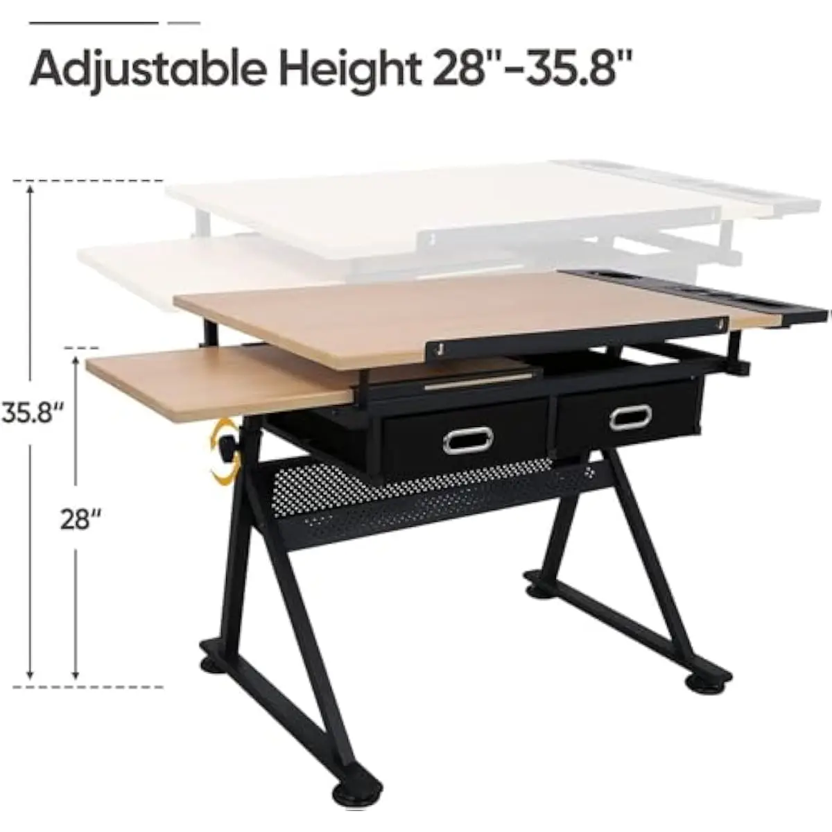 Bureau de dessin réglable avec - Tops avis et prix