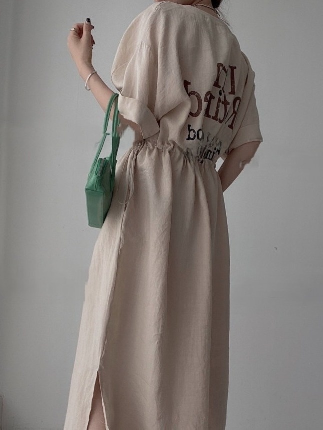Robe T-shirt chic décontractée - Korean Style A Line Shirt Dress avis et prix