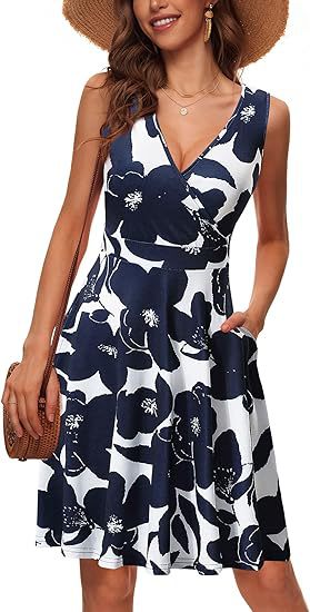 Robe rouge à la mode, col en v - French Vintage Floral Midi Dress avis et prix