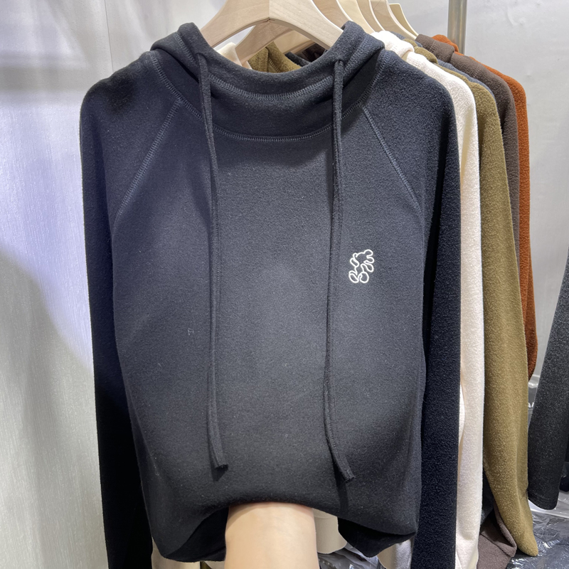 Sweat-shirt à capuche doublé p - Korean Style A Line Shirt Dress avis et prix