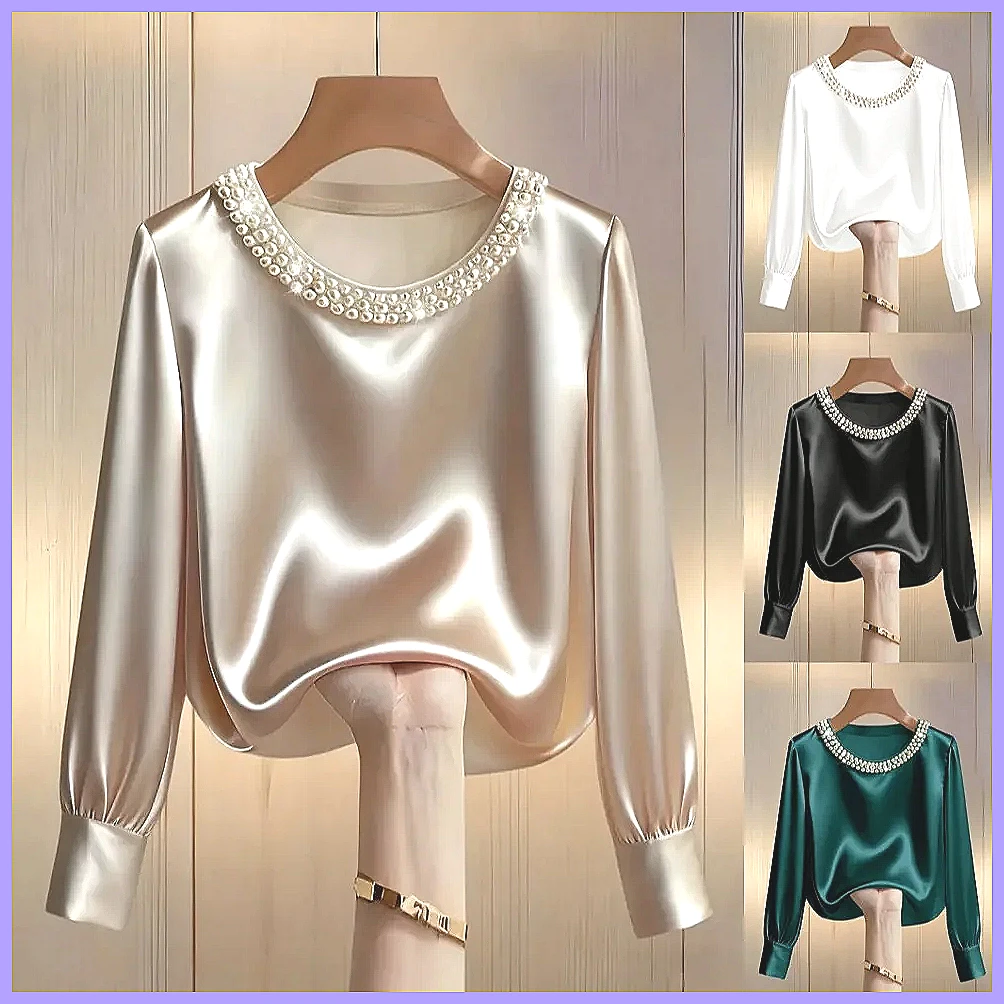 Chemisier élégant en satin per - Blouses avis et prix