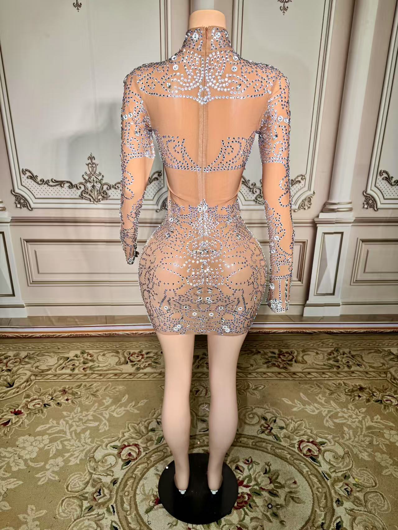 ZD – Mini robe fourreau en mai - Sparkly Rhinestone Club Party Dress avis et prix
