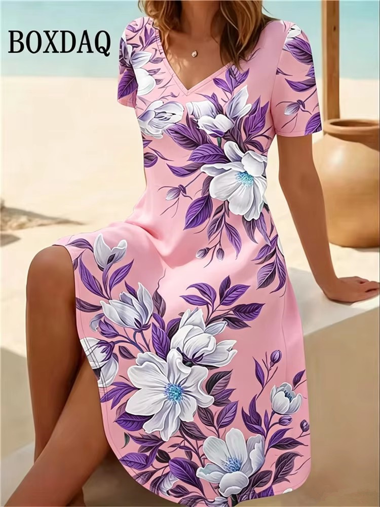 Robes pour femmes grande taill - Boho Summer Beach Maxi Dress avis et prix