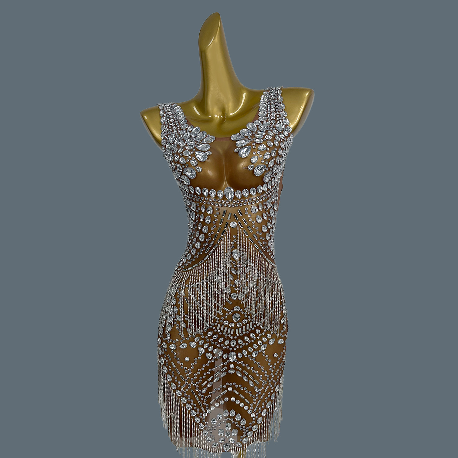 Robes de soirée sexy pour femm - Sparkly Rhinestone Club Party Dress avis et prix