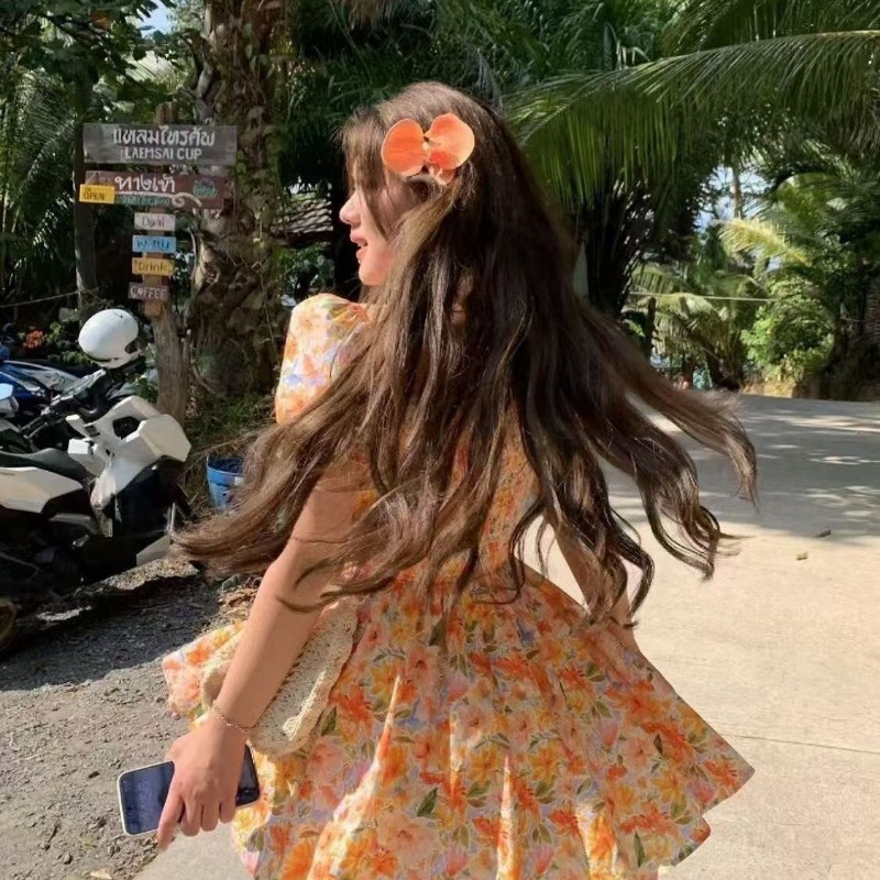 Nouvelle Robe Courte Décontrac - Off Shoulder Puff Sleeve Sundress avis et prix