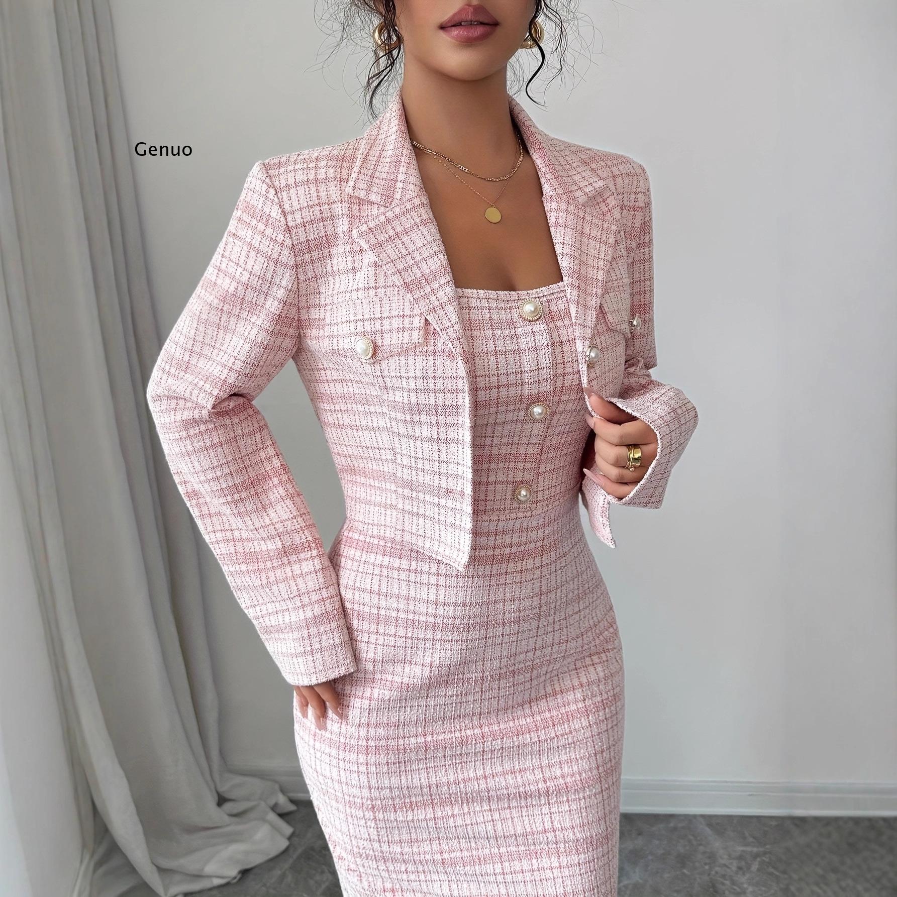 Nouvel ensemble deux pièces él - Tweed Two Piece Blazer Dress avis et prix