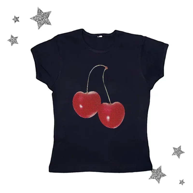 T-shirt esthétique d'été pour  - Y2K Graphic Baby Tee Crop avis et prix
