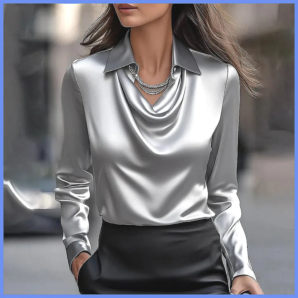Chemisier Vintage en Satin pou - Blouses avis et prix