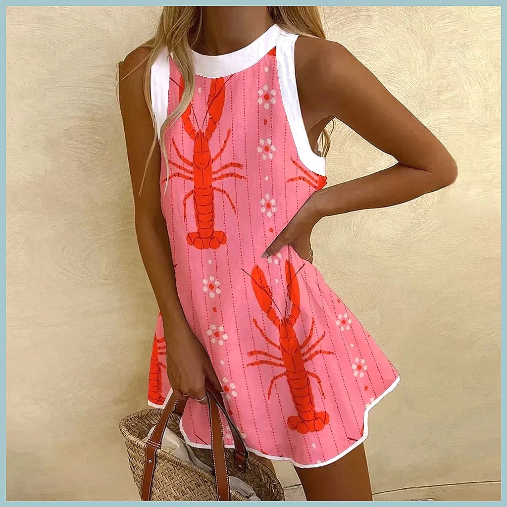 Robe sans manches à imprimé an - Dresses avis et prix