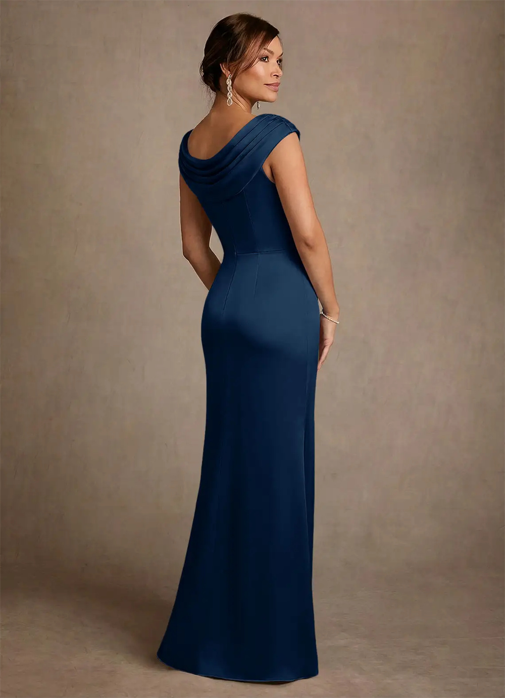 Robe de mère de la mariée élég - Elegant Satin Evening Gown Split avis et prix