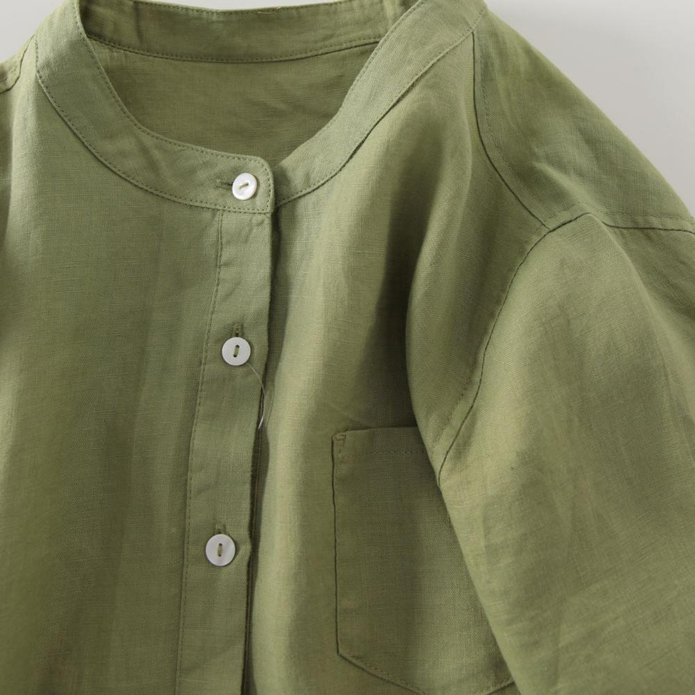 Robe chemise en lin de style j - Casual Loose Linen Shirt Dress avis et prix