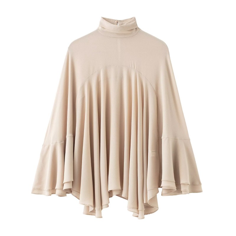 Blouse beige à col montant, ma - Blouses avis et prix