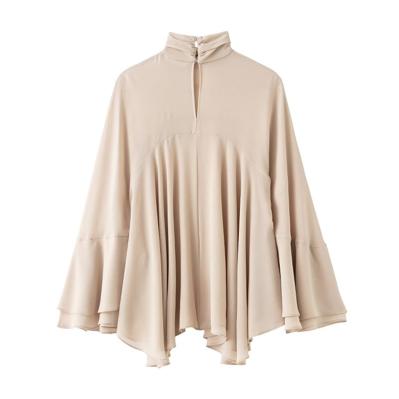 Blouse beige à col montant, ma - Blouses avis et prix