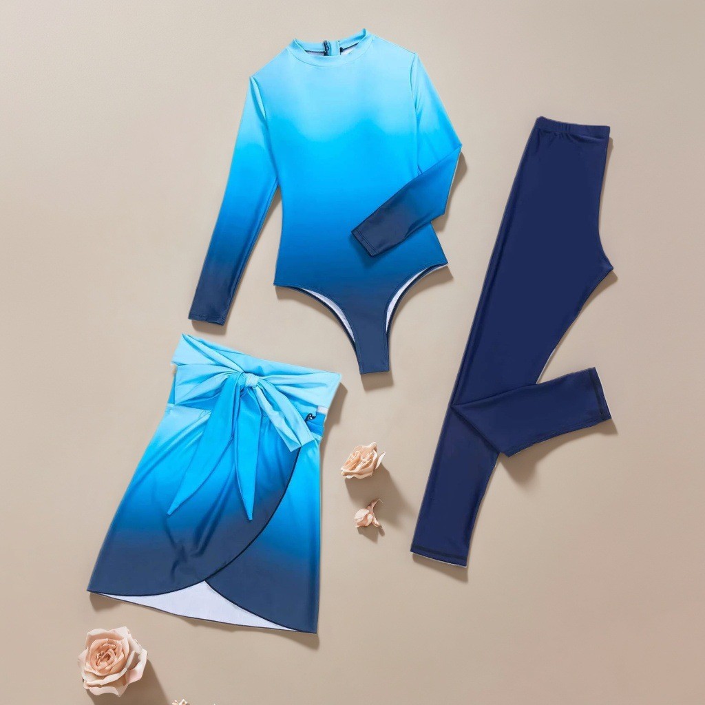 Maillot de bain bleu à manches - Skirts avis et prix