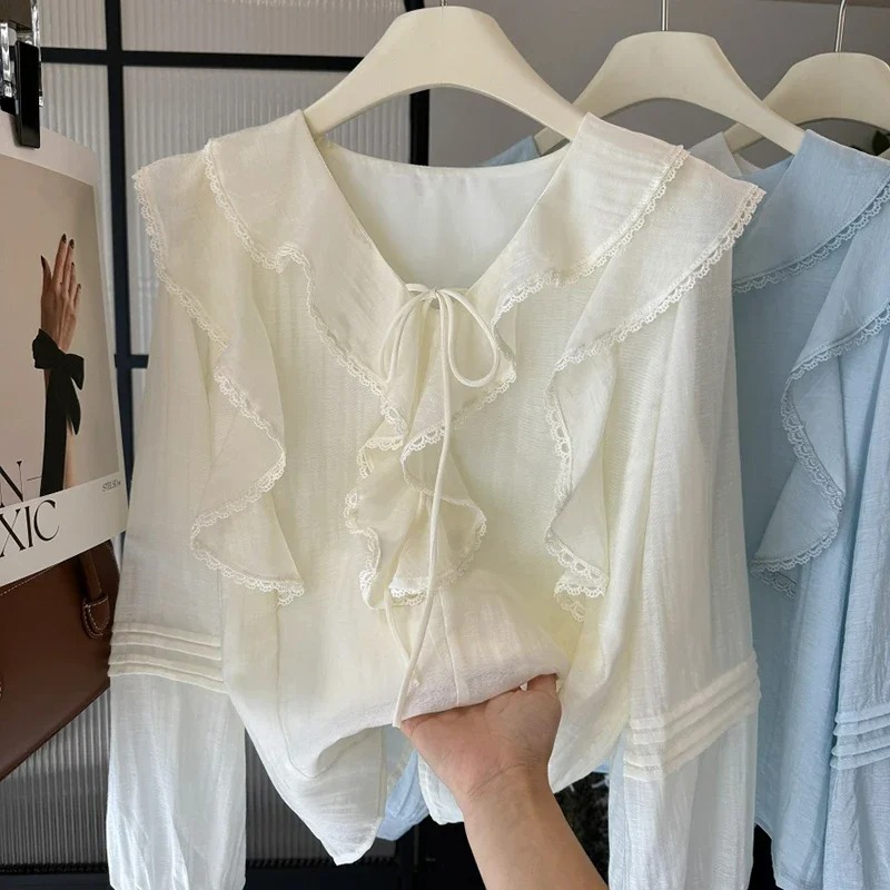 Chemisier chic à col en V à ma - Blouses avis et prix