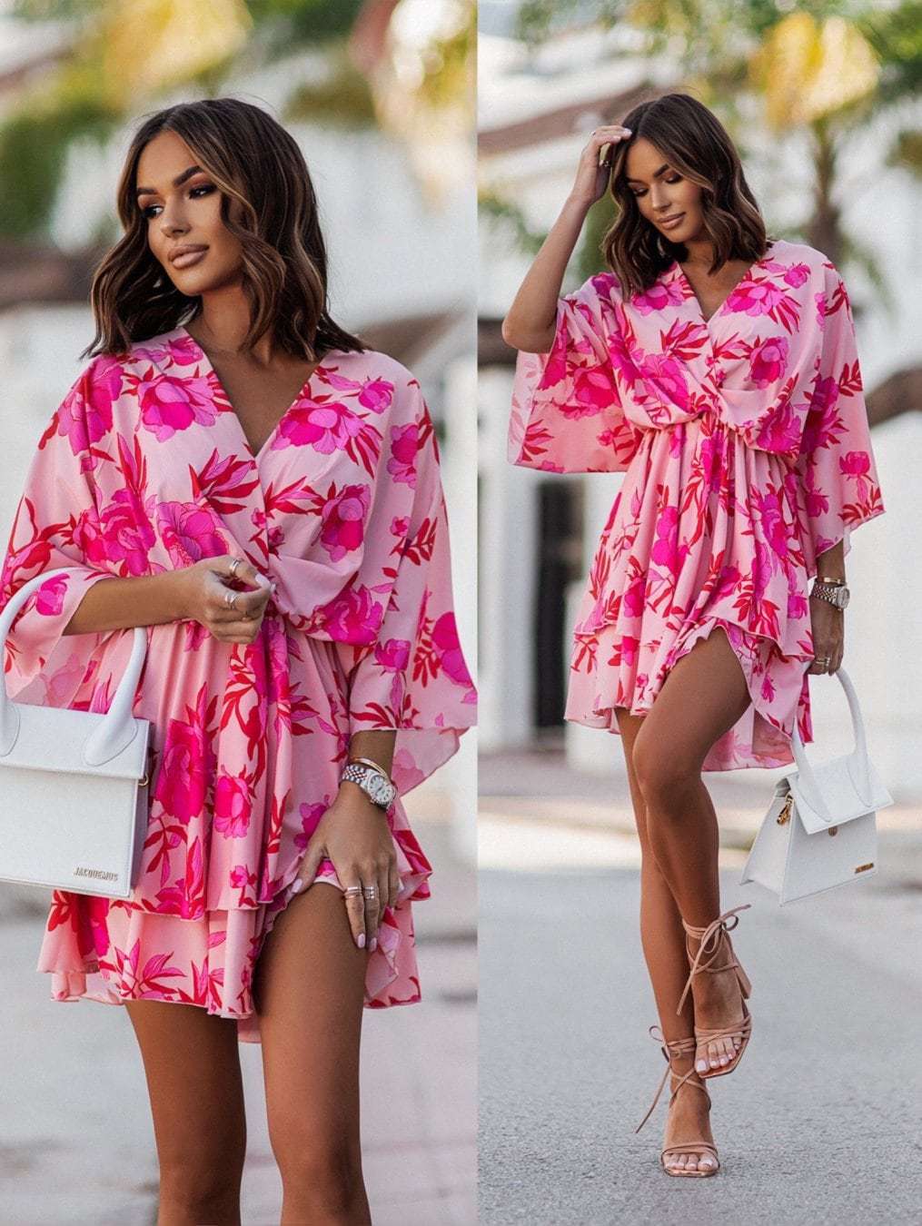Mini jupe taille haute à volan - French Vintage Floral Midi Dress avis et prix