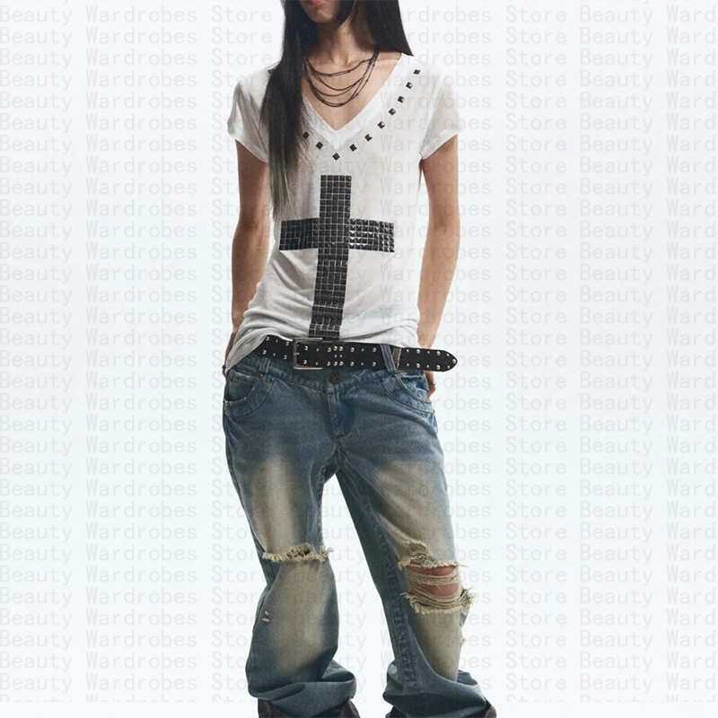Rock Goth Unique haut Y2k haut - Y2K Graphic Baby Tee Crop avis et prix