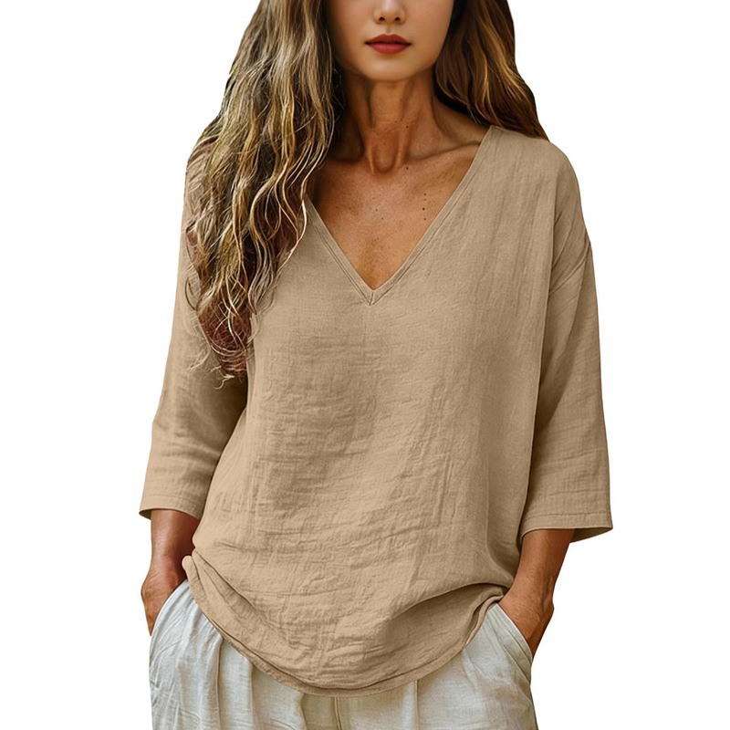 T-shirts pour femmes à col en  - Blouses avis et prix