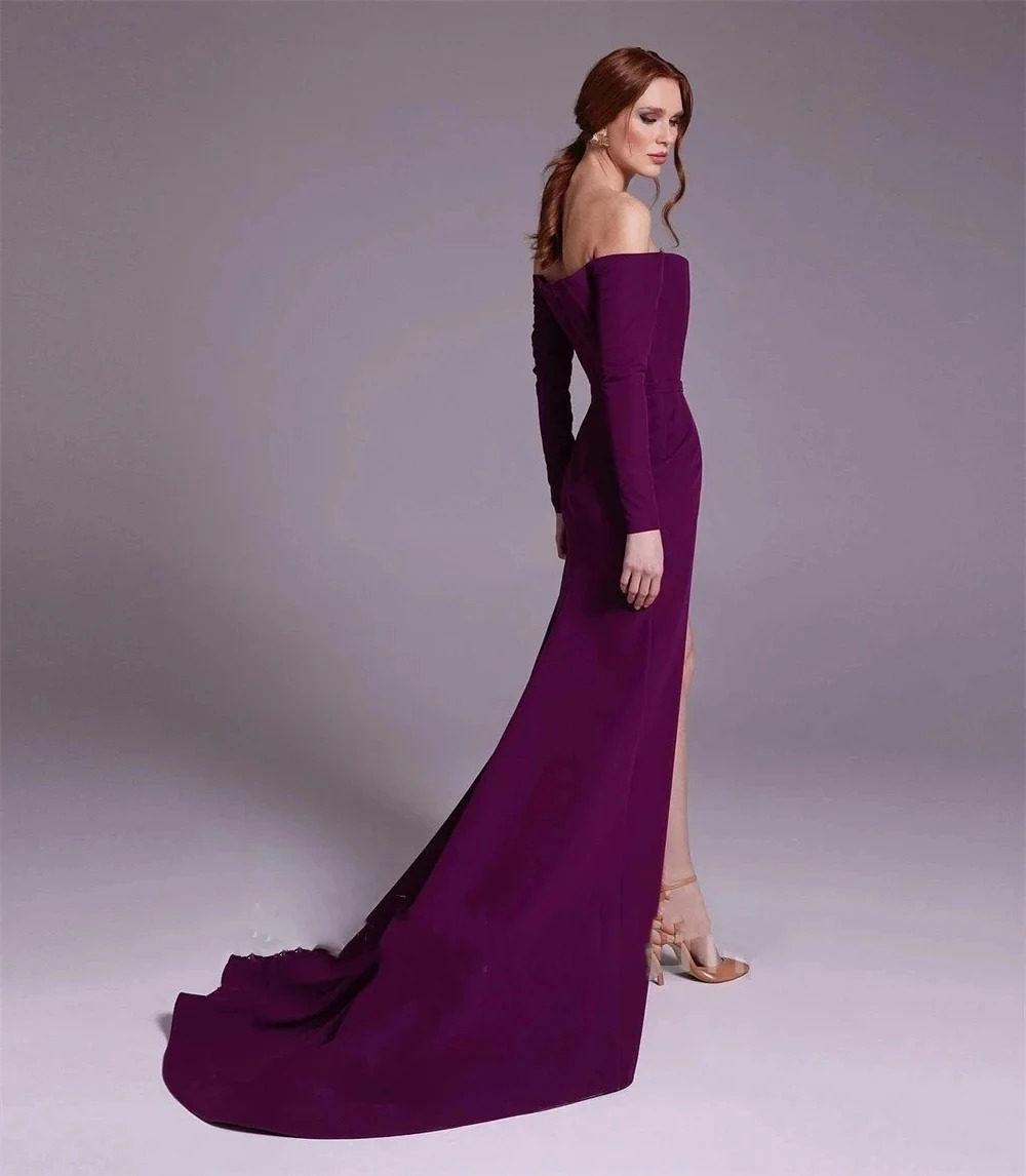 Robe de soirée élégante en sat - Elegant Satin Evening Gown Split avis et prix